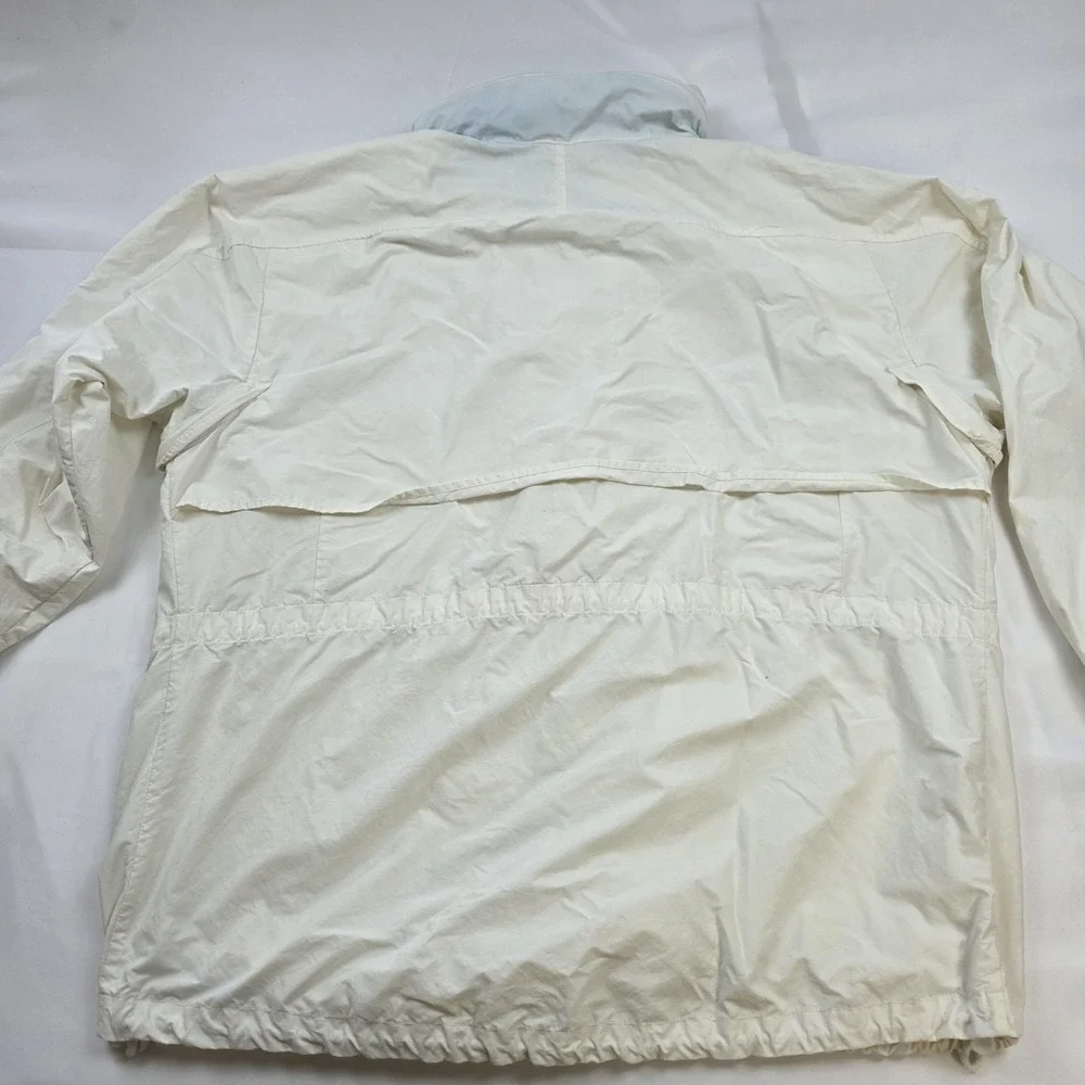 Vintage Polo Ralph Lauren Jacket Mens XL White Hooded Windbreaker Outdoor